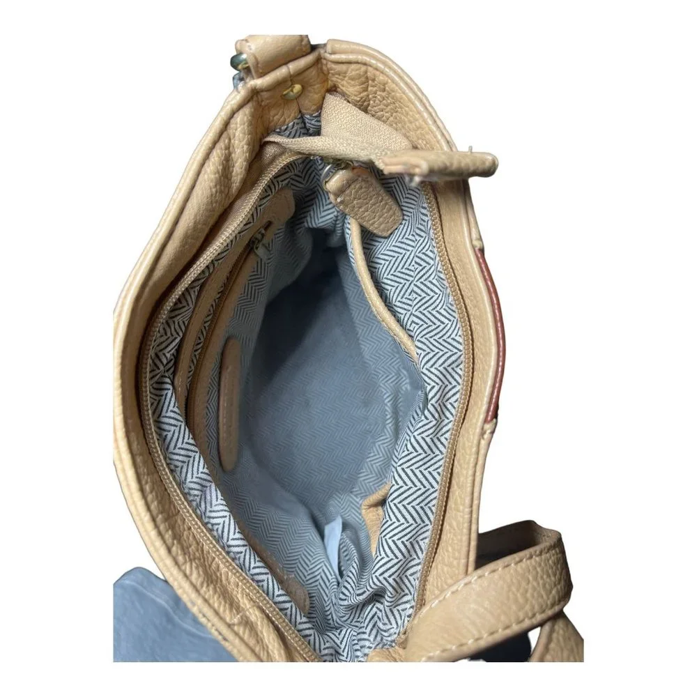 Steve Madden Tan Zippered Crossbody Bag